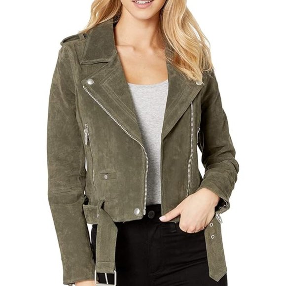 Blank NYC Jackets & Blazers - BlankNYC - Herb Moto Suede Leather Jacket, M